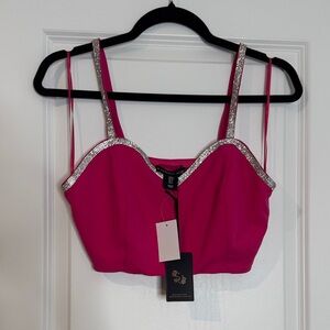 Sincerely Jules Pink and Silver Bra Top